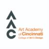 Art Academy of Cincinnati's logo: art academy of cincinnati college of art & design logo with orange and gray text