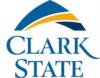 Clark State College's logo: clark state logo with stylized blue and yellow arc above text