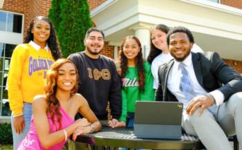 Students on Miles College campus