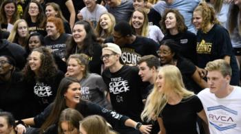Harding University students at a sporting event