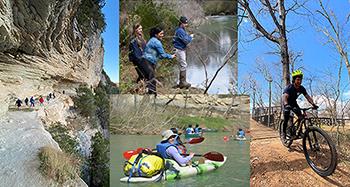 collage of outdoor student activities