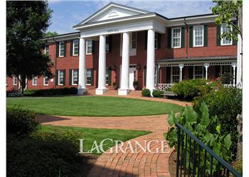 building with columns and 'LaGrange College' on facade