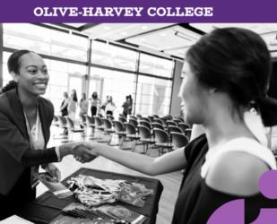 Olive-Harvey College student at a meet and greet