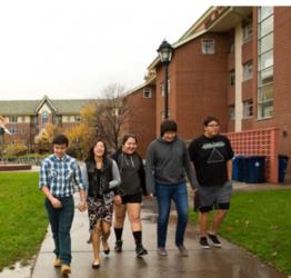 Blackfeet Community College students on campus