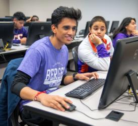 Bergen Community College classroom and students