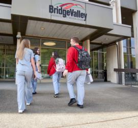 BridgeValley Community and Technical College students on campus