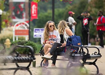 Students enjoying the California campus. 
