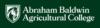 Logo: abraham baldwin agricultural college logo with horse emblem on green background