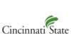 Logo: cincinnati state logo with green swoosh design