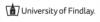 Logo: university of findlay logo with a tower symbol