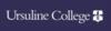 Logo: ursuline college logo with fleur-de-lis symbol